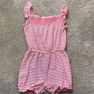 NEVER WORN 12 month girl red and white romper!